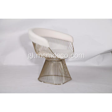 Cadeira de comedor moderno de Leather Warren Platner